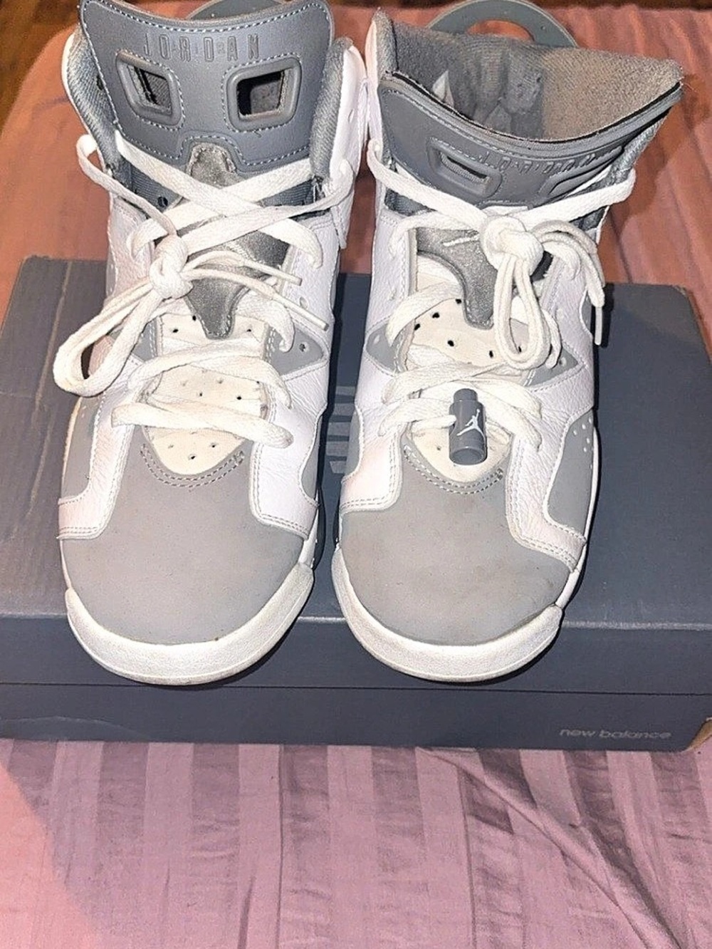 Jordan Air Jordan 6 Retro "Cool Grey" High-Top Sneakers in Gray & White